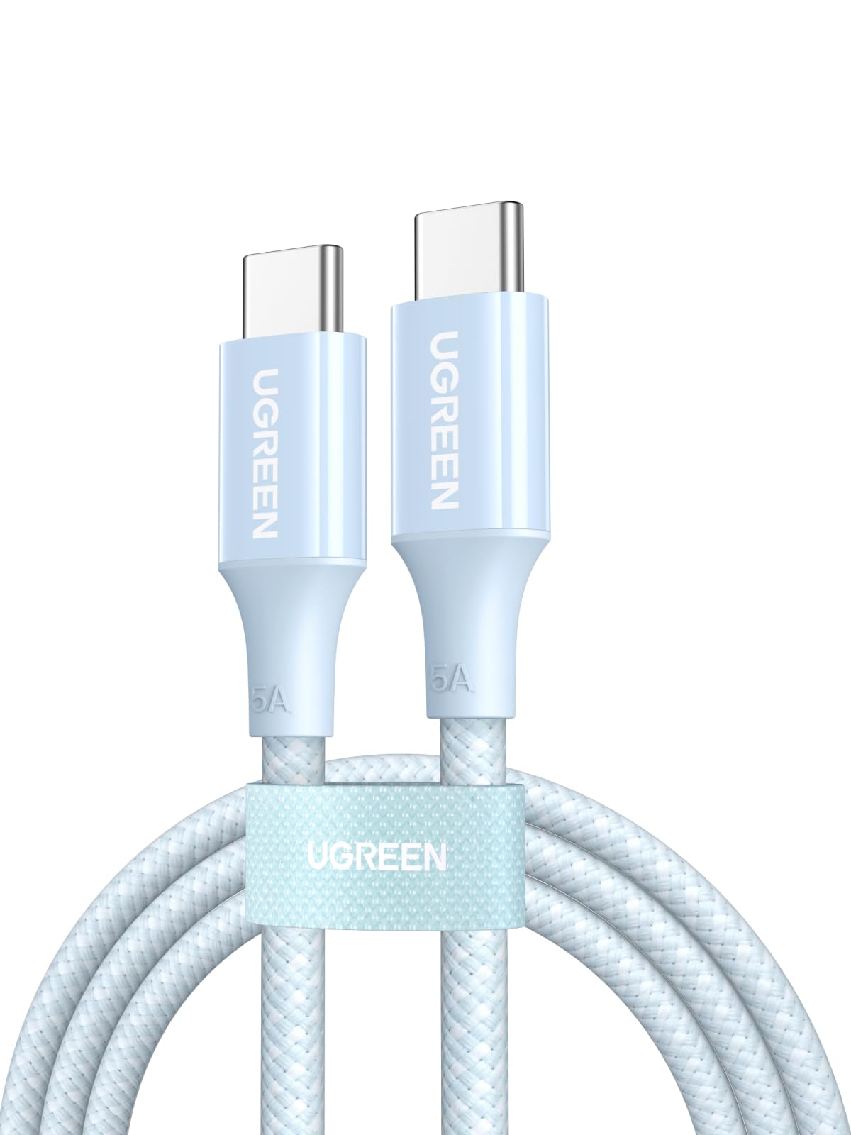 UGREEN USB C ケーブル 100W/5A PD3.0 超急速充電 タイプC iPhone 充電ケーブル iPad MacBook Android 各機器 E-Markerチップ搭載 データ転送同期 USB Type-C 高速充電コード 高耐久性 断線防止 iPhone17/16/15シリーズ/Galaxy S26 S25 Ultra/Xperia等Cタイプ各種対応 (1m, ブルー) - 2