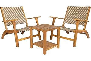Panana Wood Bistro Set: Outdoor Elegance for Your Patio