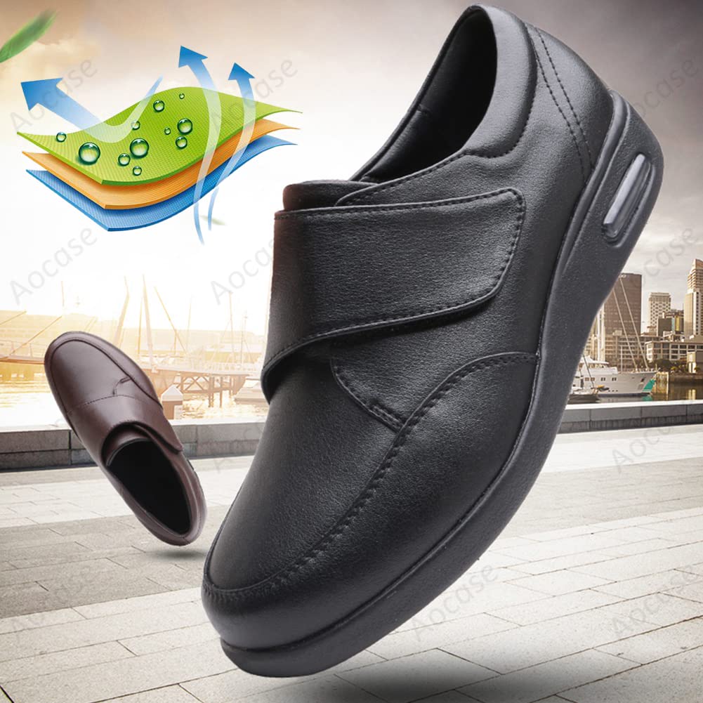 Pantofole Per Diabetici Uomo Larghe Ciabatte Traspirante - Foto 7