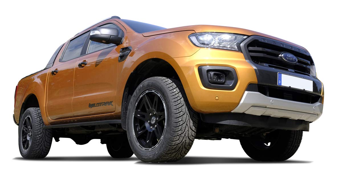 Cerchio in Lega 4X W-Tec Extreme 8,5x20 ET+40, Nero-Argento, Compatibile con Ford Ranger Raptor (2019-2022)