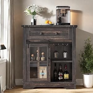 Yitahome32sideboardcoffeebarcabinetfarmhousebuffetcabinetwithdraweradjustablestorageshelvesstoragecabinetwithslidingbarndoorforlivingroomdarkrusticoak Urban Country Home Decor Yitahome 32 sideboard coffee bar cabinet farmhouse buffet cabinet with drawer adjustable storage shelves storage cabinet with sliding barn door for living room dark rustic oak urban country home decor