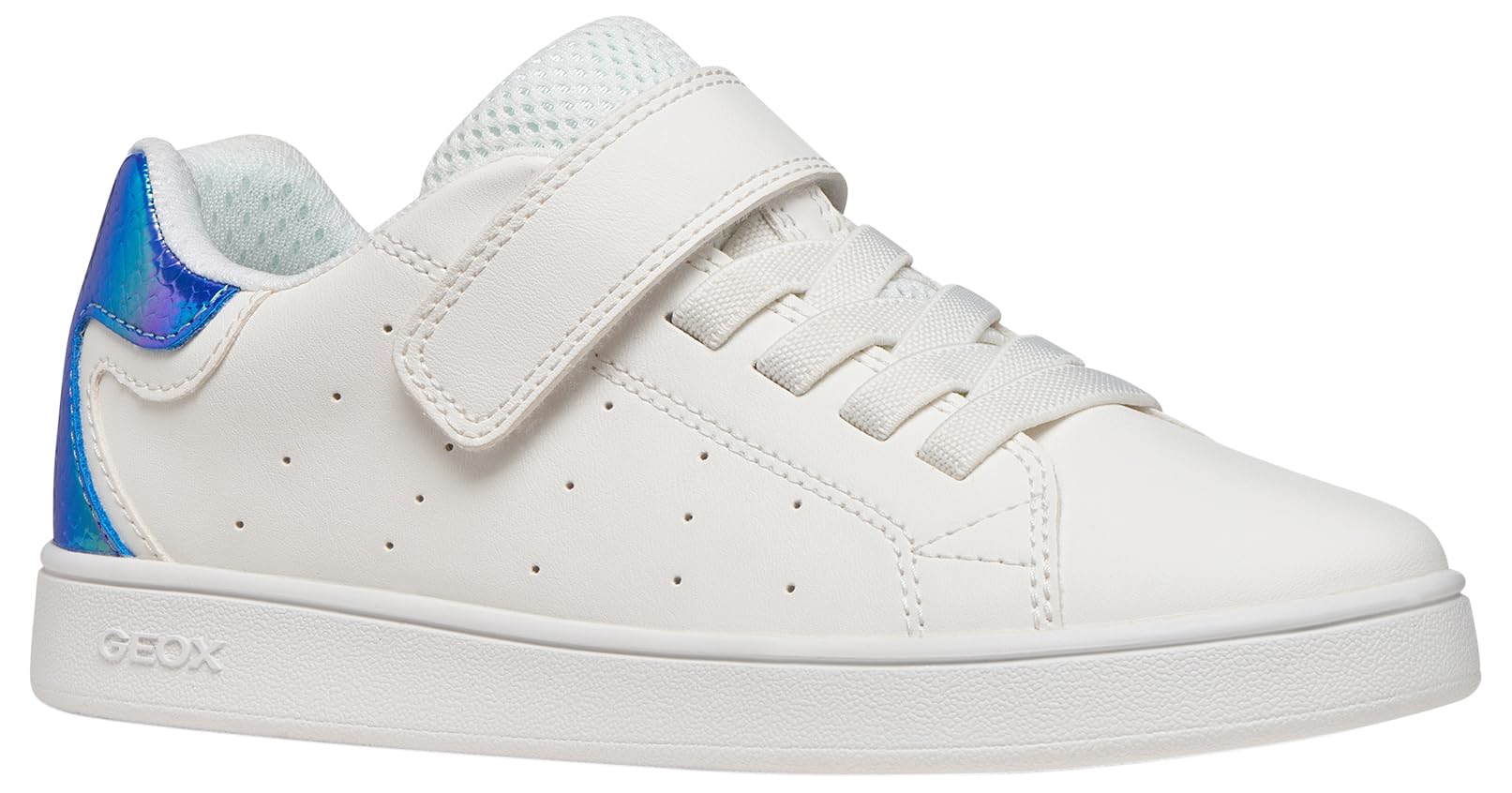 Geox J Eclyper Girl A Trainers, White/Blossom, 38 EU