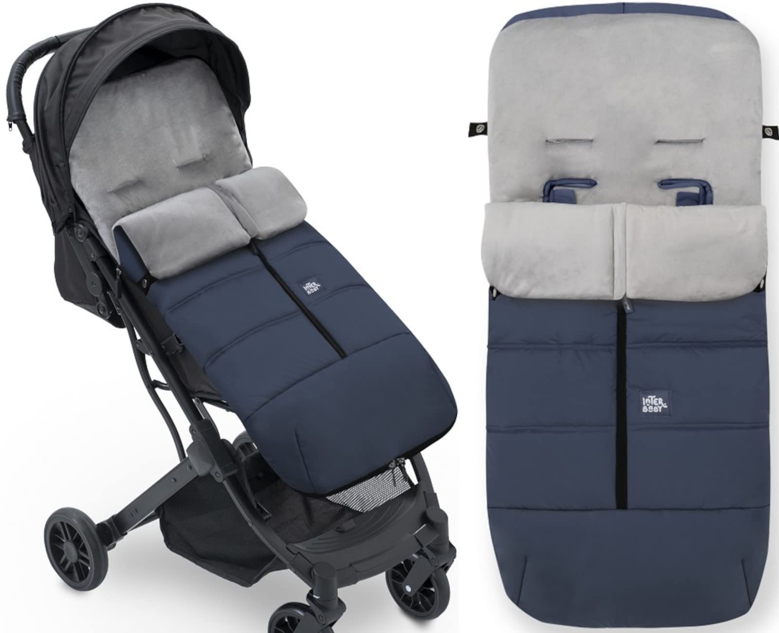 Saco Universal Para Silla De Paseo Polar Modelo 5 - Impermeable, Interior Polar Suave, Con Aberturas Y Ranuras Para Arnés