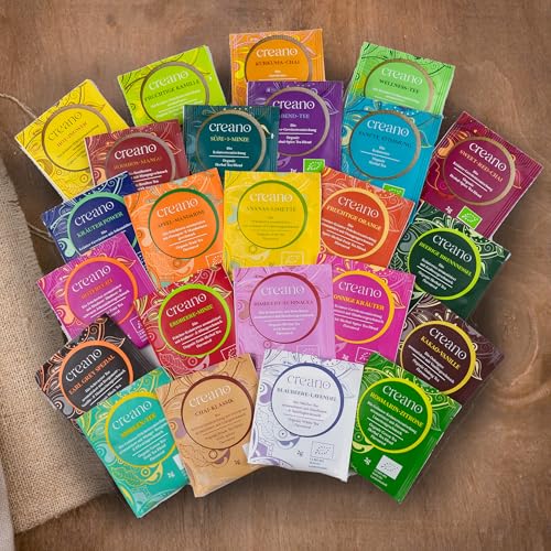 Image of Creano Organic Tea Advent Calendar - Tea Gift Set Sampler - 24 Tea Bags in 24 delicious varieties - consisting of herbal, fruit, spiced and authentic tea blends*