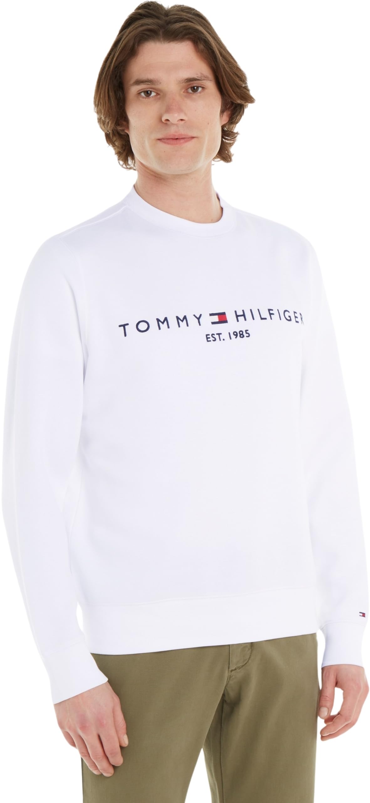Tommy Hilfiger Felpa Uomo Tommy Logo senza Cappuccio