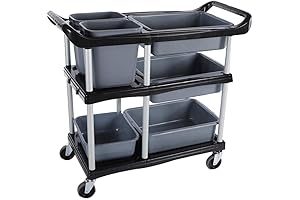Restaurant Organizer | Storage Cart | 3-Tier Mobile Shelving Unit