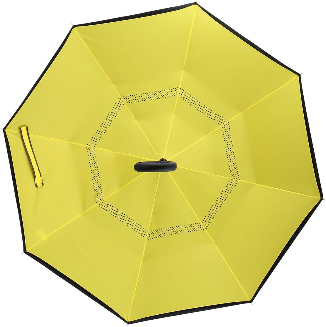 gs GREATERSCAP Trend Newest Windproof Double Layer C-Handle Inverted Umbrella with Fabric Cover Reverse Umbrella for UV Protection & Rain | Outdoor Car Umbrella for Women & Men (RED)