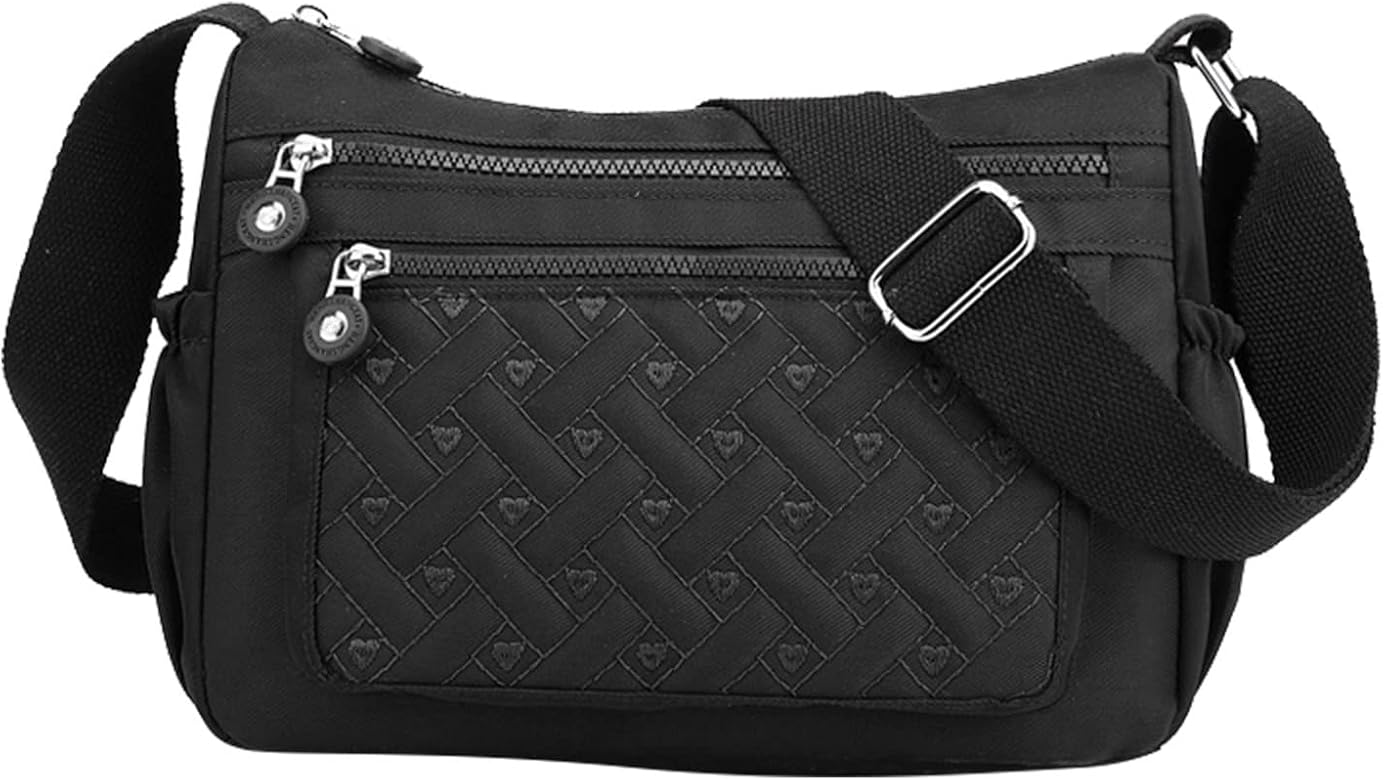 Umhängetasche damen stoff schwarz Clearance