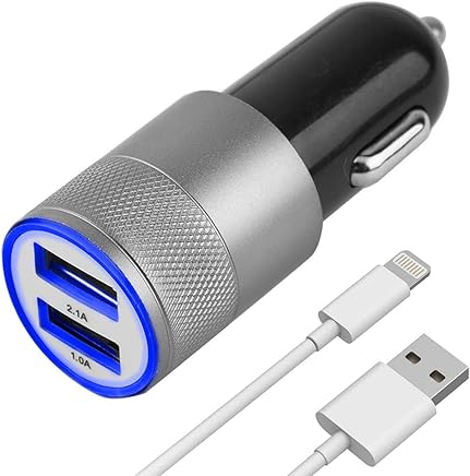 MMOBIEL Juego de Cargador de autom?vil/Coche con Cable USB y 2 Puertos USB (Adaptador + Micro USB Blanco) MMOBIEL Juego de Cargador de autom?vil/Coche con Cable USB y 2 Puertos USB (Adaptador + Micro USB Blanco)