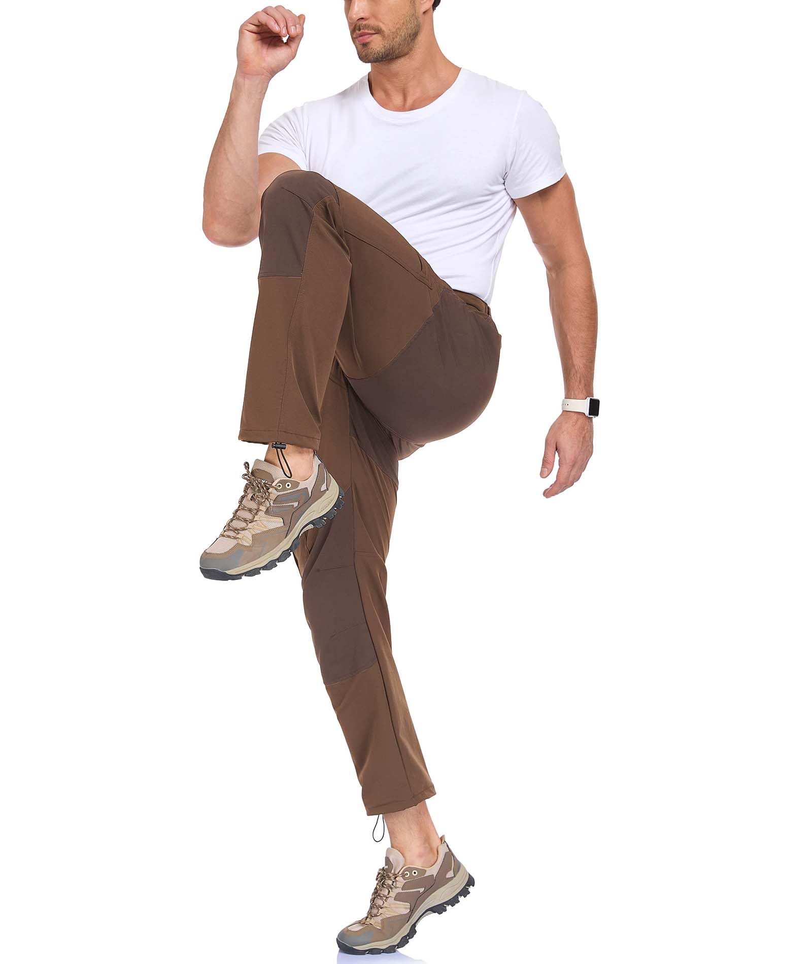 Elainone Wanderhose Herren Outdoor Hosen Stretch Trekkinghose Arbeitshosen Männer Mit 5 Taschen für Viele Outdoor-Aktivitäten