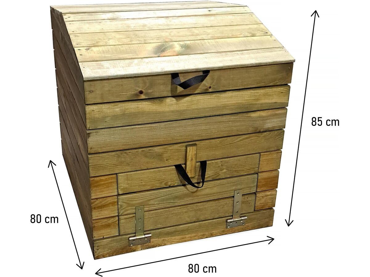 Habitat et Jardin Compostador de Madera 500L Douglas 80 x 80 x 85 cm