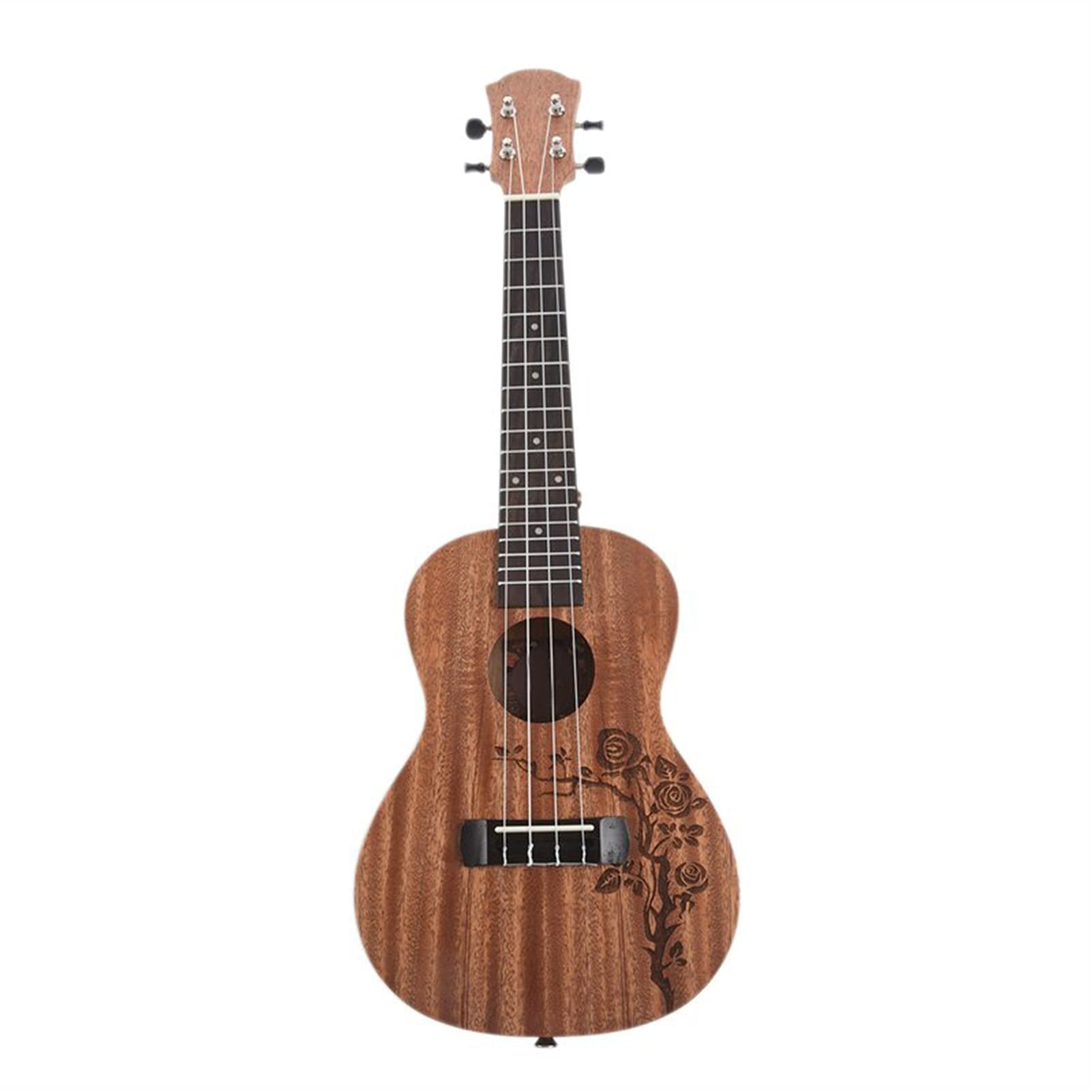 23 Pulgadas 4 Cuerdas Mahogany Ukulele Hawaiian Acoustic Guitar Music Instright Ukelele Starter Kit