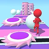 Run with the snowballs to the finish line and make the snowman even bigger