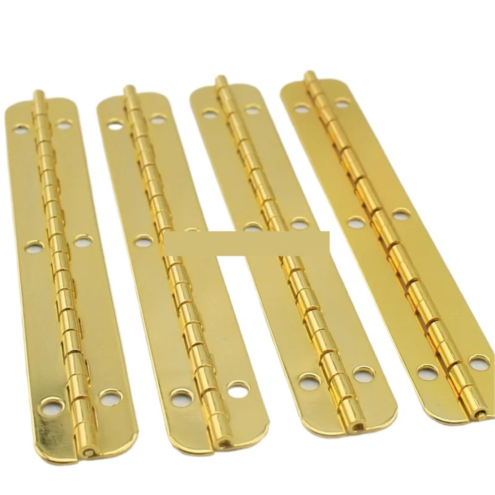10pcs 15 * 100mm Wooden Box Hinge Cabinets Hinges(Golden)