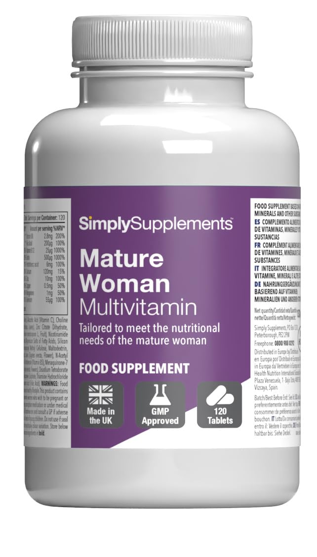 Multivitamin for Women | Supports Healthy Skin, Vision & Immune Function | 20 Essential Nutrients & Specialist Ingredients | 120 Tablets – 4-Month Supply | Made in The UK