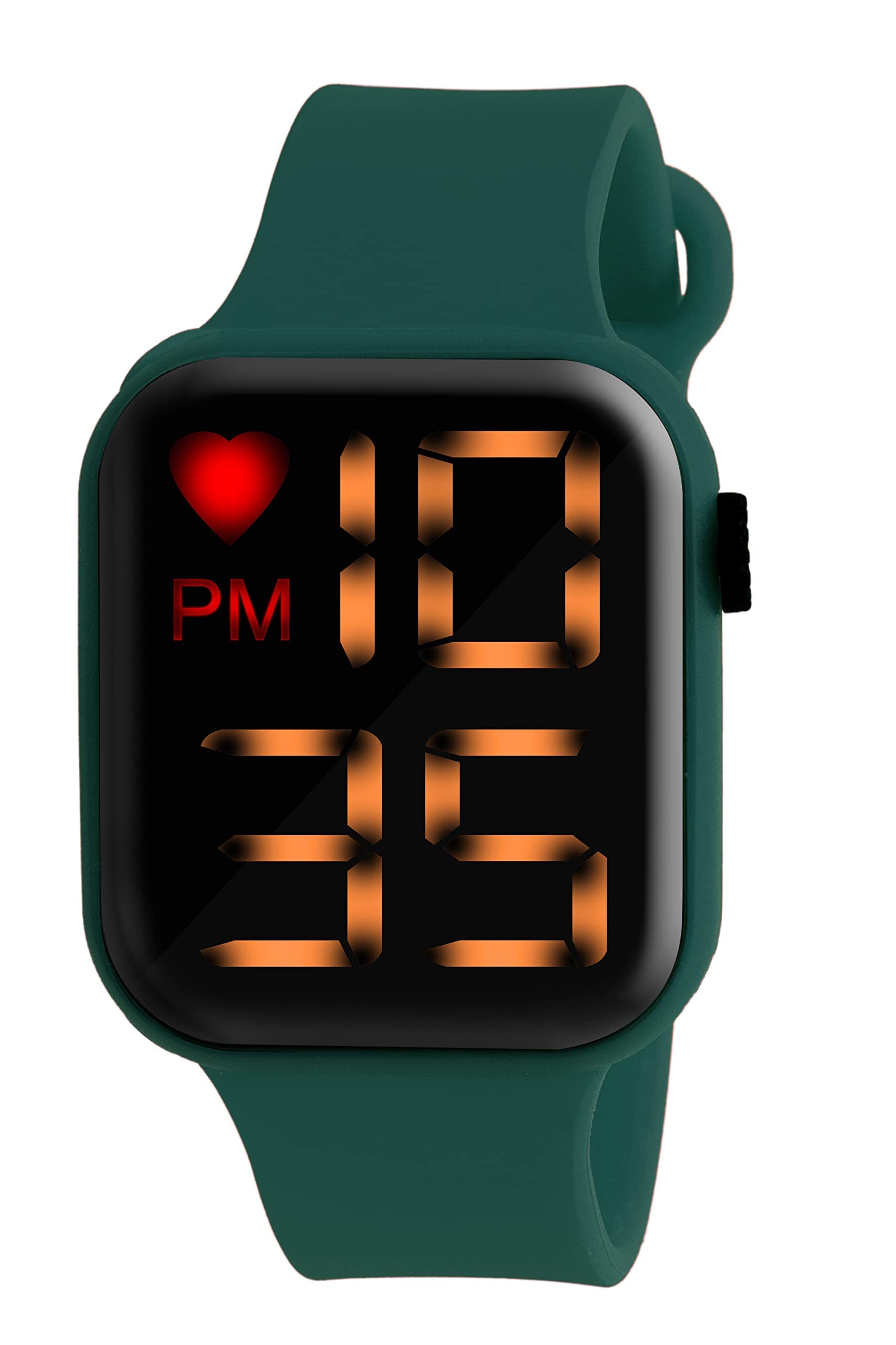 WRIGHTRACK Latest New Generation Sports Digital Square Black Dial Day Date Calendar Yellow Orange LED Watch for Boys, Girls & Kids (Green) (B09LR92GGL) Amazon Price History, Amazon Price Tracker