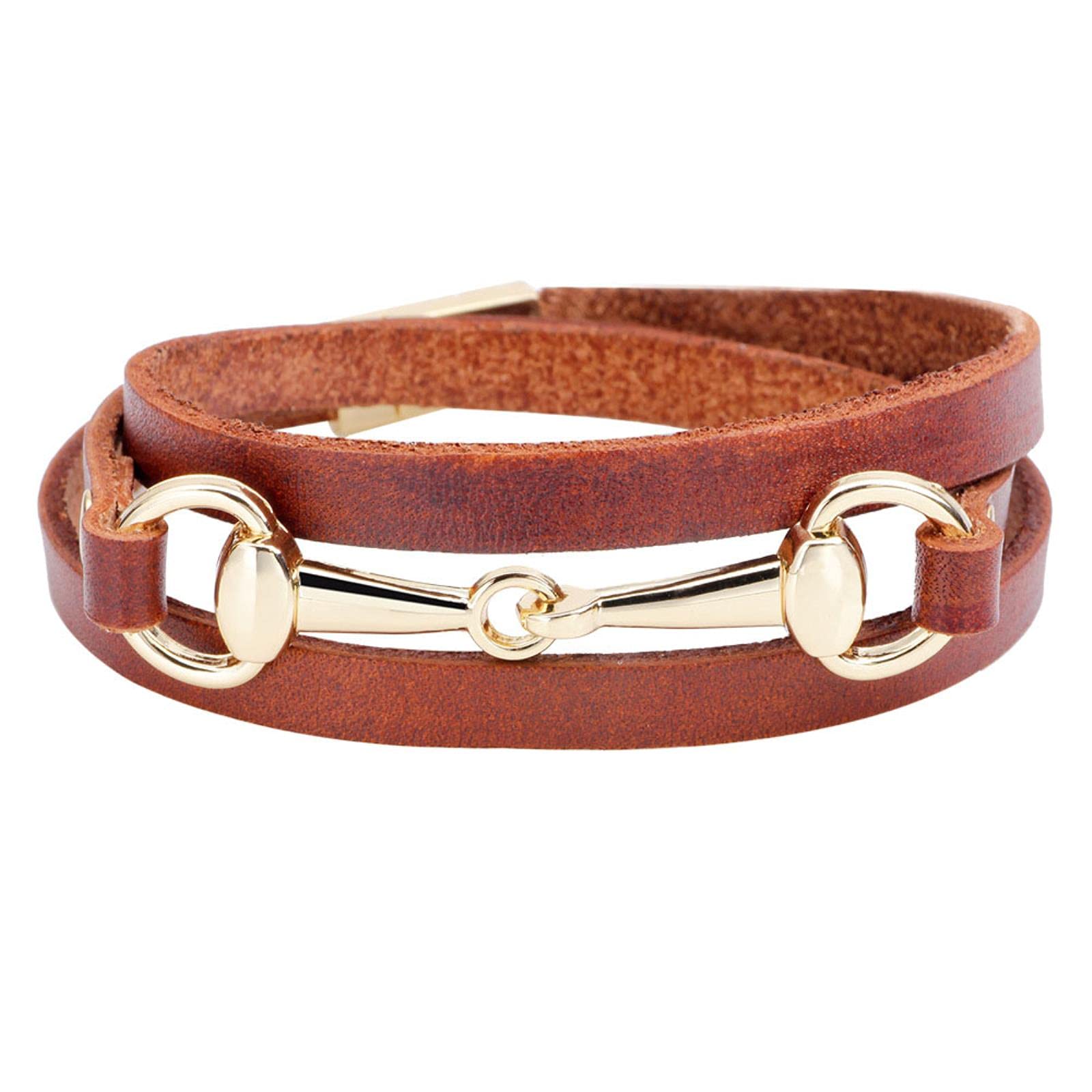 BCJMKDX bohemian bracelet, Brown black Multilayer Leather Bracelets for Women Femme Bohemian Style Bracelet Female Jewelry(Brown)