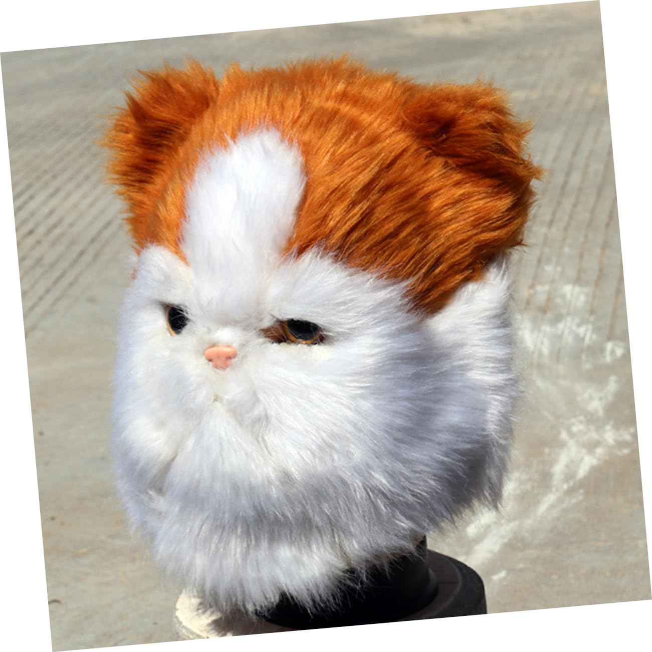 BESPORTBLE Maschera Gatto Mezza Faccia in Lattice e Tessuto Felpato Decorativa Per Cosplay e Feste in Maschera Adatta Adulti e Ragazzo