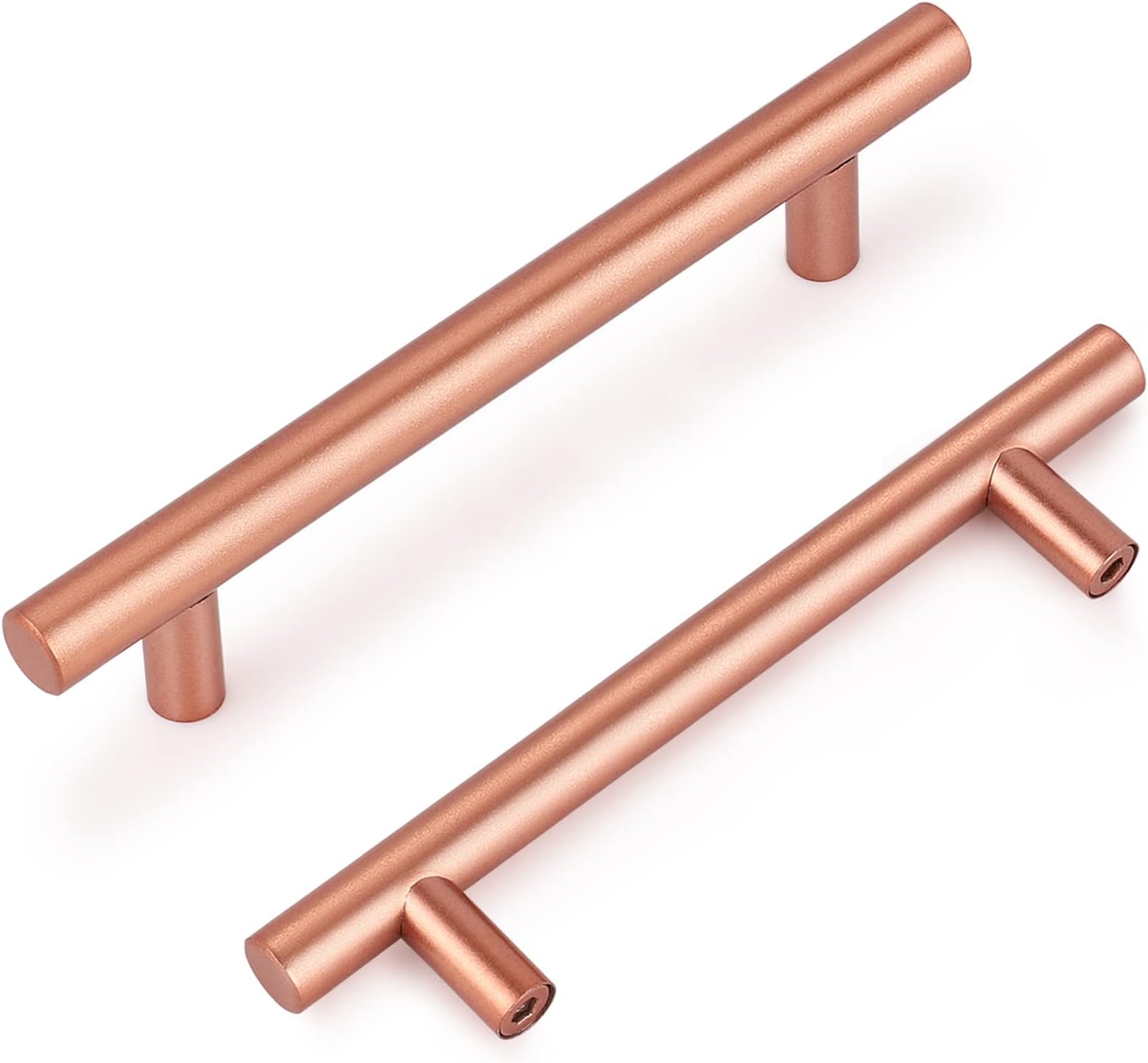 Probrico 25 Pack Hole Center 128mm Kitchen Cabinet Handle Copper Cupboard Door Knob Stainless Steel Rose Gold Wardrobe Door Handles