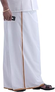 Ramraj Men's Cotton Dhoti (2206BC_white_free size)