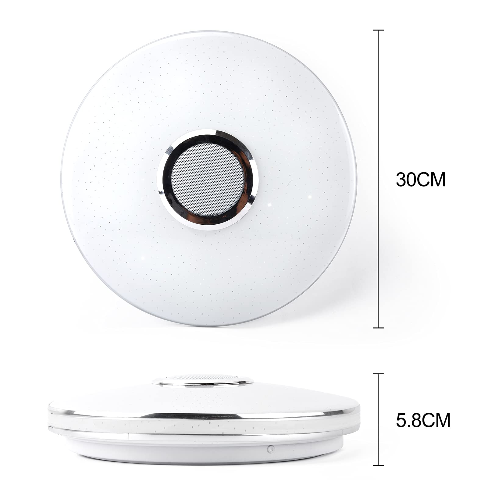 MILFECH 36W LED Deckenleuchte Dimmbar mit Bluetooth Lautsprecher, Fernbedienung und APP-Steuerung, LED Deckenlampe mit RGB Farbwechsel, Musik für Schlafzimmer Kinderzimmer Wohnzimmer