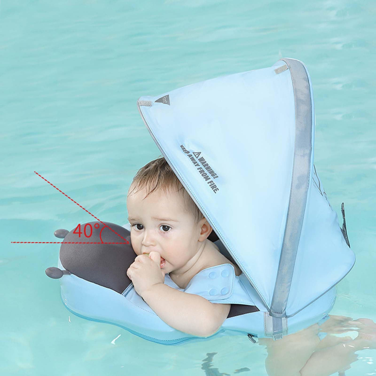 Float Tail Baby-Schwimmring mit Nicht aufblasbarem, festem Baby-Schwimmring, verbessertem, weichem und umweltfreundlichem Material