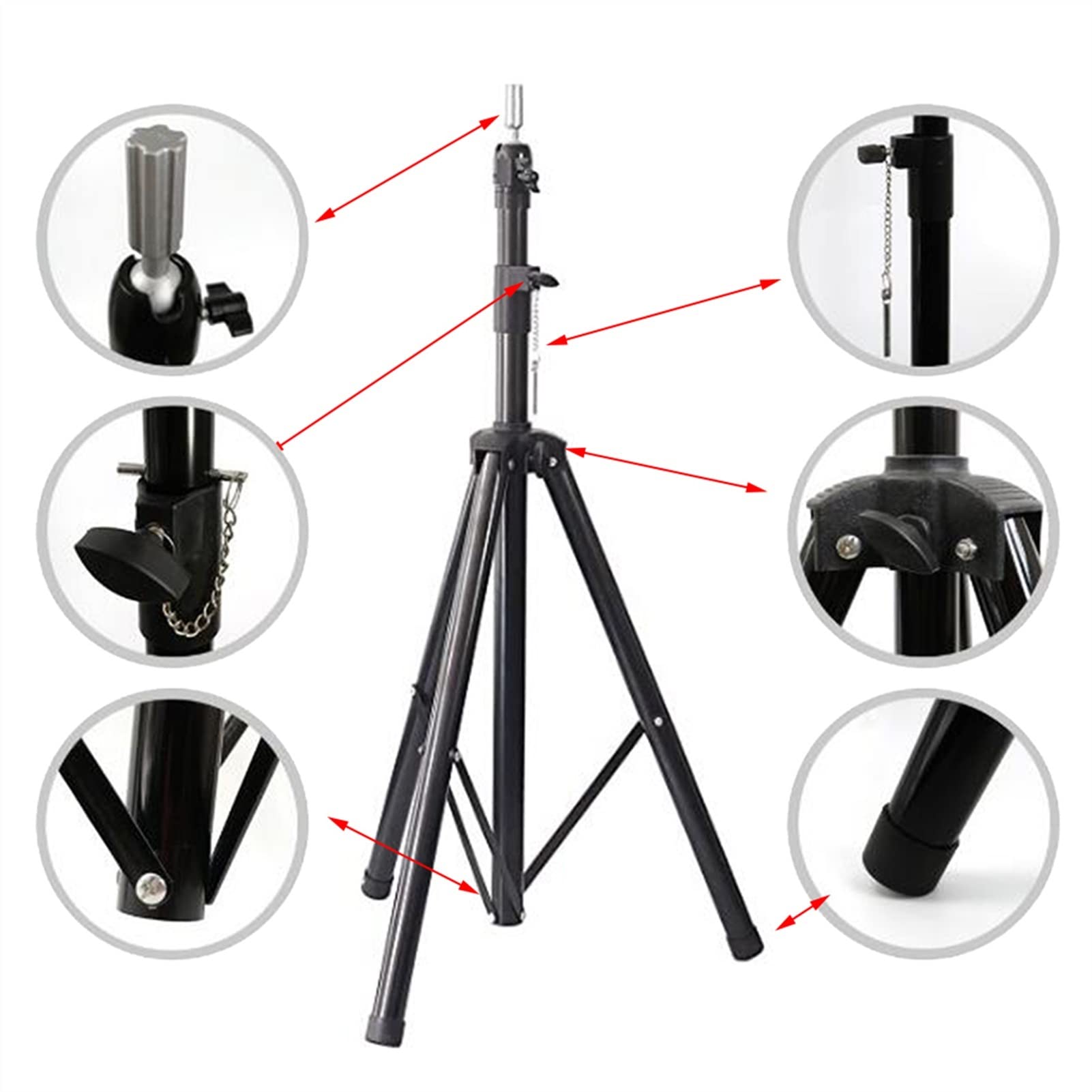 Perückenhalter Multifunktions-einstellbares Mannequin-Stativ-Leinwand-Blockkopf-Perücke-Anzeigehalt-Friseur-Stativständer for Perücke-Displayherstellung Perückenständer