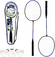 Kit Jogo Badminton 2 Raquetes e 3 Petecas com Bag