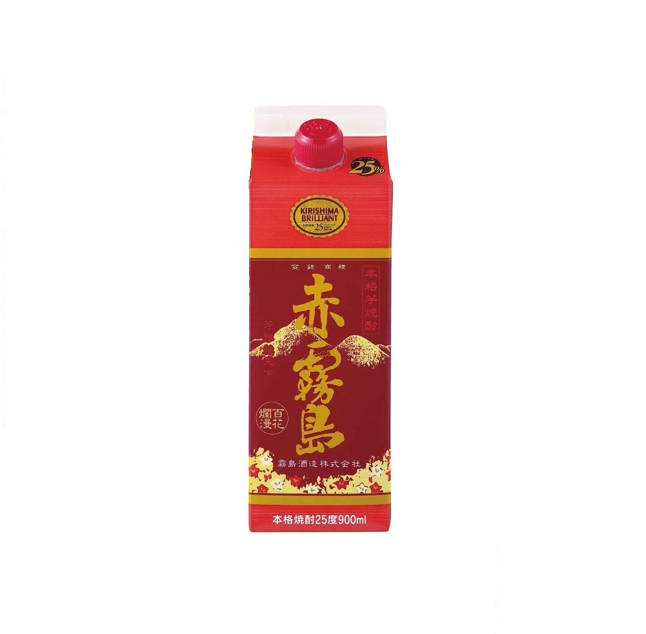 Amazon.co.jp: 霧島 赤霧島 スリムパック [ 焼酎 25度 宮崎県 900ml×6 