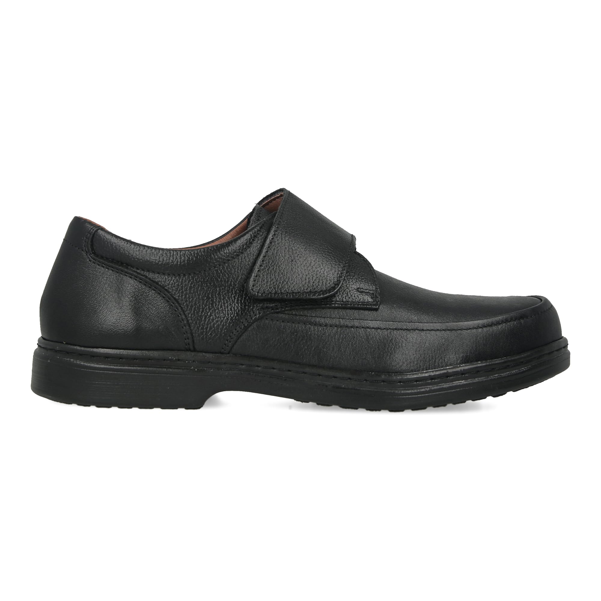 Zapatos de Trabajo, Uniforme y Hostelería de Piel para Hombre. Acolchados. Suela de Goma. Ideal Camareros, Uniformes. con/Sin Cordones y Cierre de Contacto