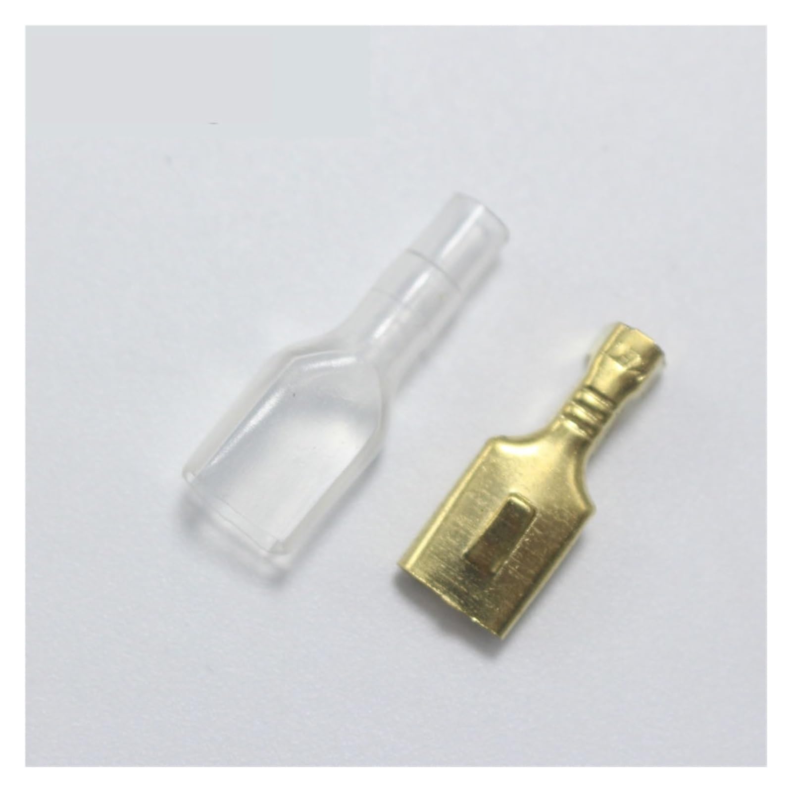 20sets Copper 6.3 Crimp Terminal with Case 6.3mm Insulated Spring Connector Female Cold Terminal