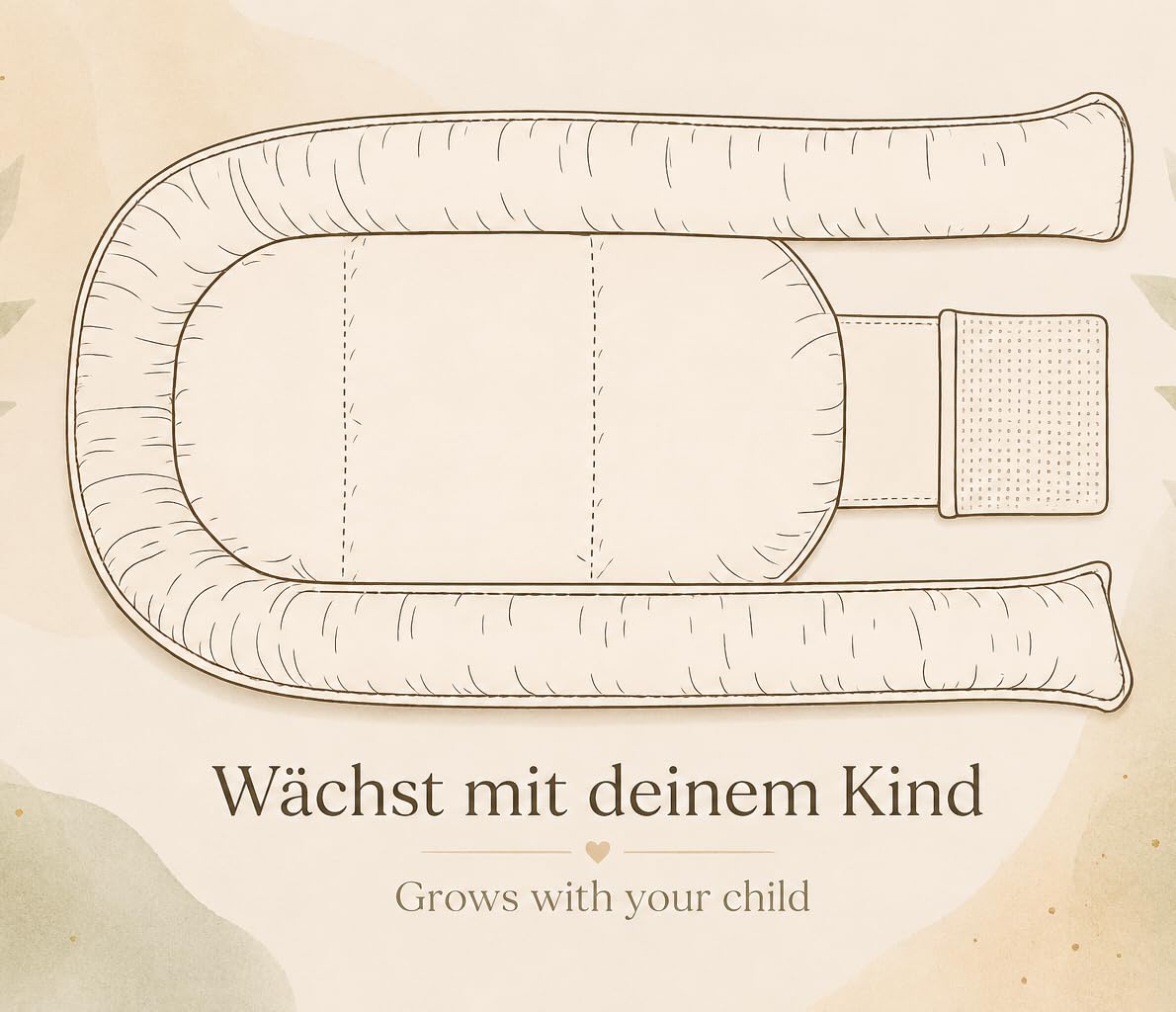 Babynestchen Neugeborene – Babynest aus Waffelpique Baumwolle – Nestchen Baby für Babybett & Kinderbett – Babykokon Tragbar – OEKO-TEX zertifiziert – Zubehör Babybett - Sand Waffelpique