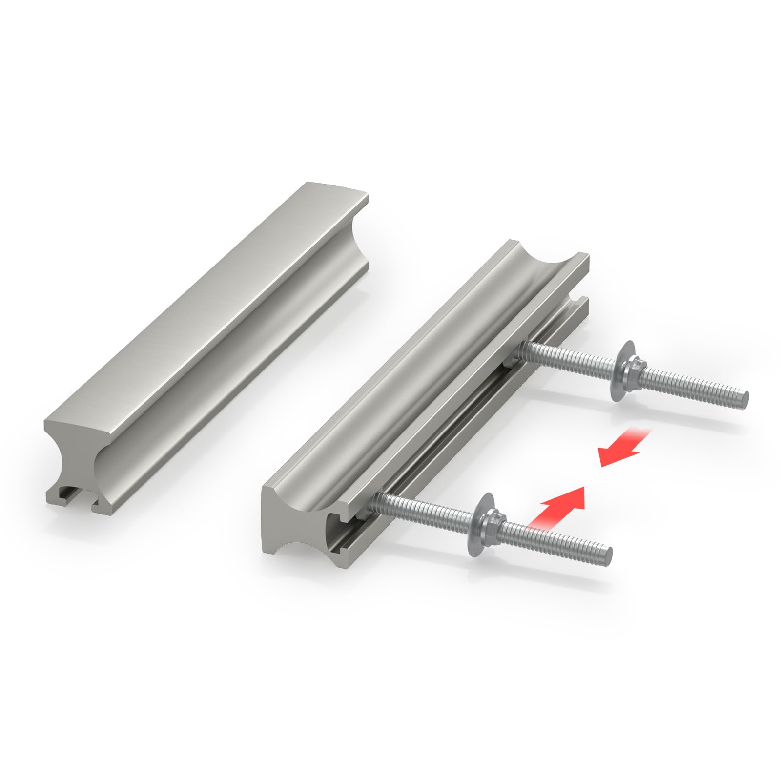 homdiy 10 Pack Adjustable Brushed Nickel Cabinet Pulls