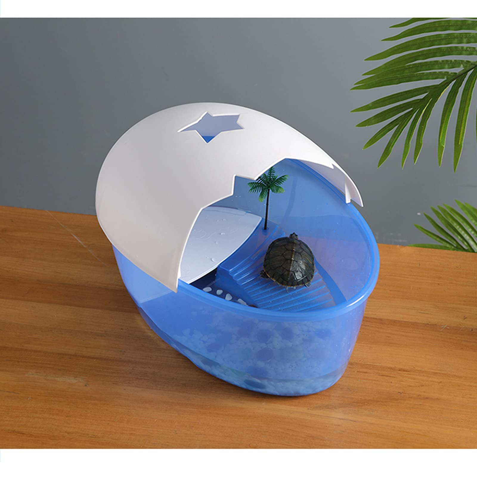 Serbatoio di tartaruga Tartaruga serbatoio con terrazza brasiliana tartaruga casa villa in plastica piccola e media terrario creativo con copertura serbatoio di pesce cisterna anfibio per Interni Este
