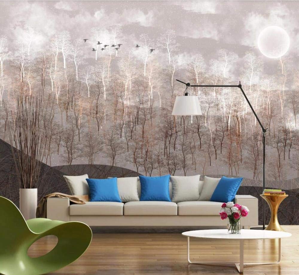 Fledermaus Mond Tapete 100x70cm - Gothic Vliestapete Für Wohnzimmer