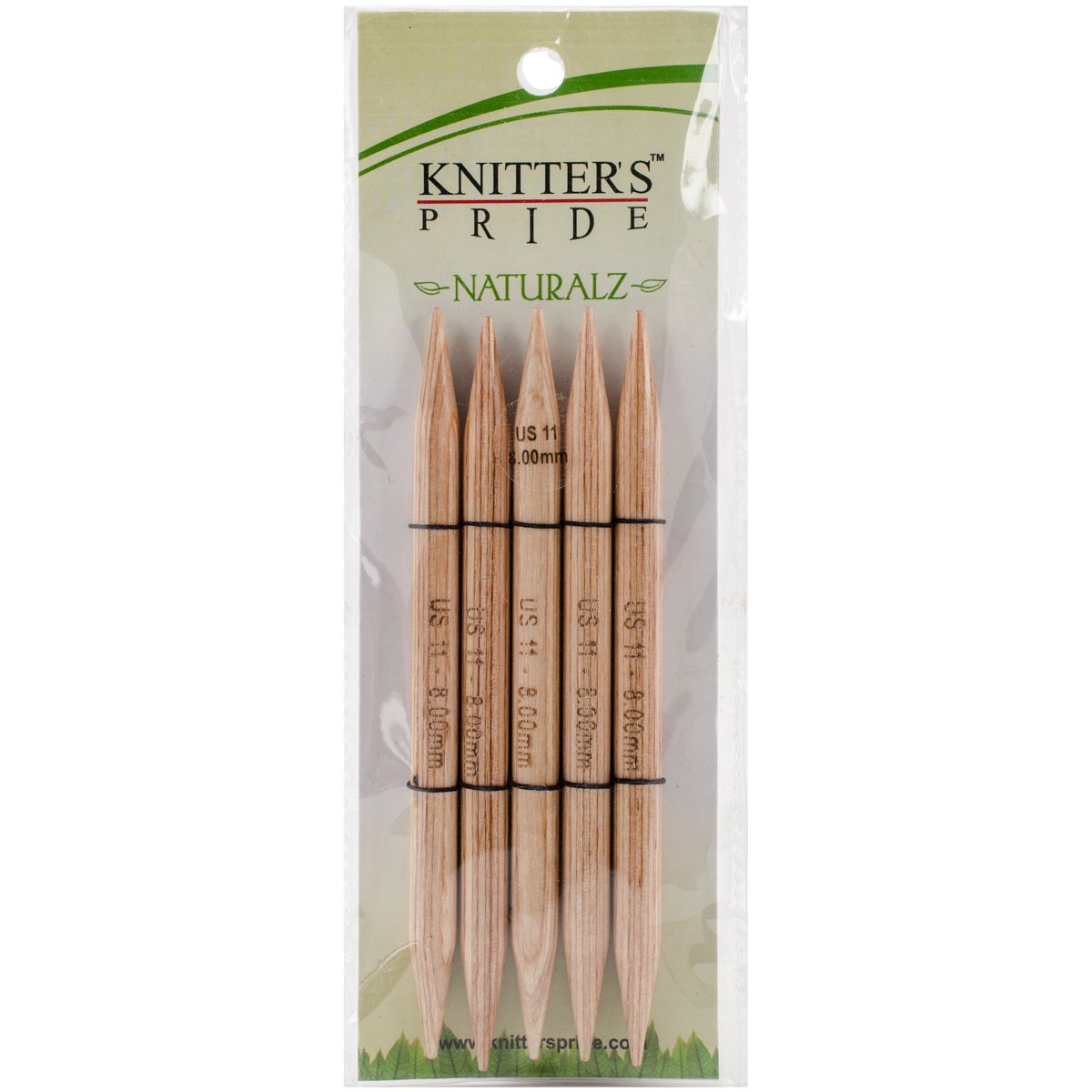 Aiguilles à Double Pointe 12,7 cm en bois noble Pride Naturalz 8mm