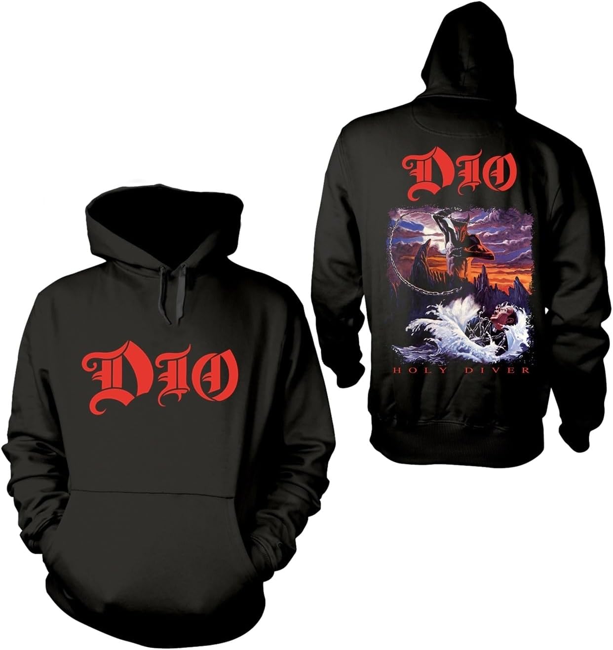 Dio Holy Diver Pull Over Hoodie Black | Officially Licensed Merchandise