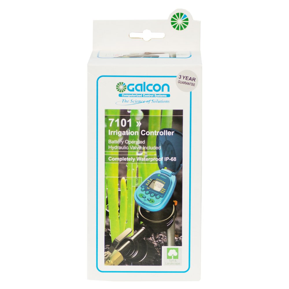 Galcon 7101D Controlador de batería de 1 estación con válvula Impermeable de 1 Pulgada