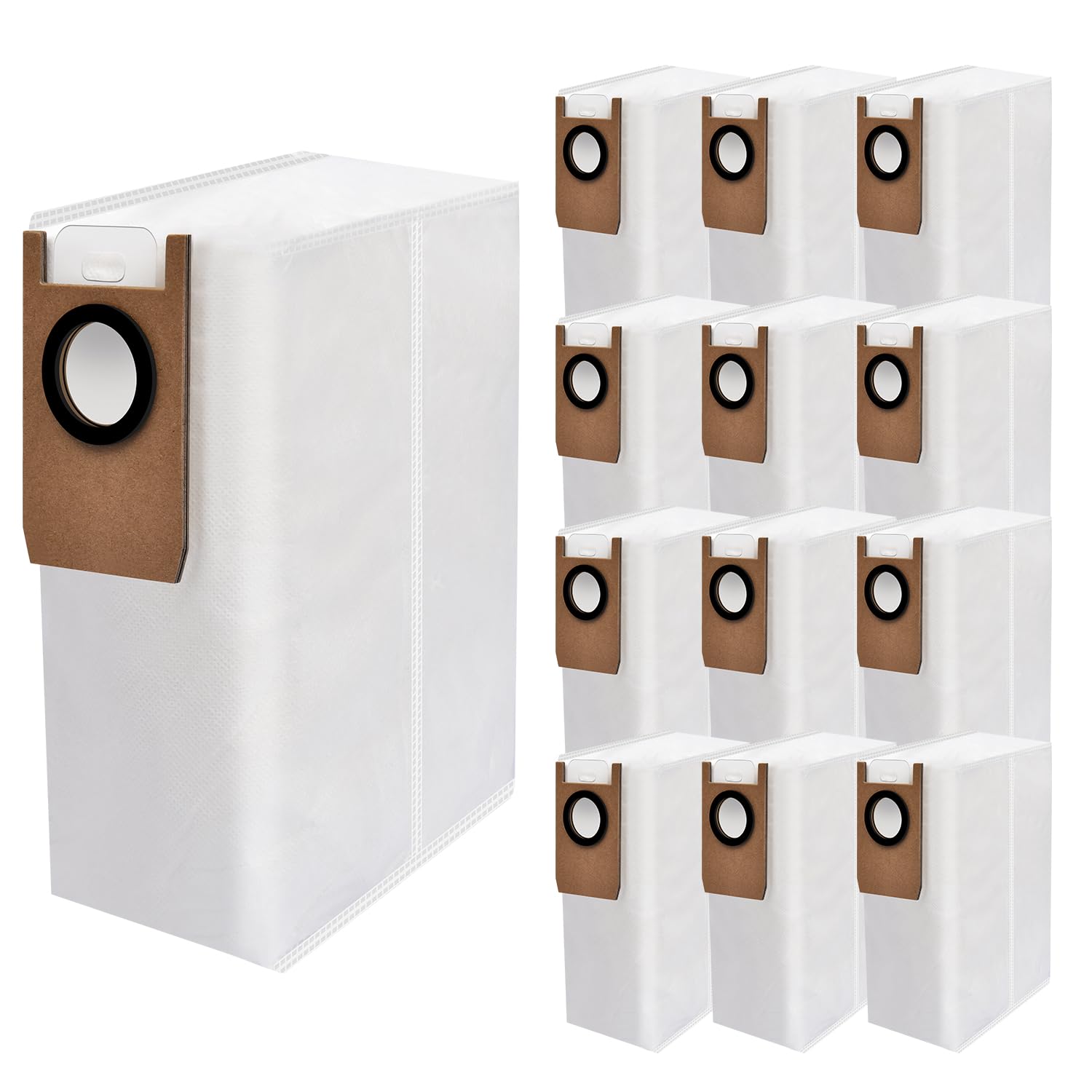 12Pack Dust Bags for Eufy S1/S1 Pro Robot, Vacuum Cleaner Bags for Eufy S1 Pro, Replacement Dust Bags for Eufy 2.5L Large Capacity, Clean Station Replacement Parts ﻿