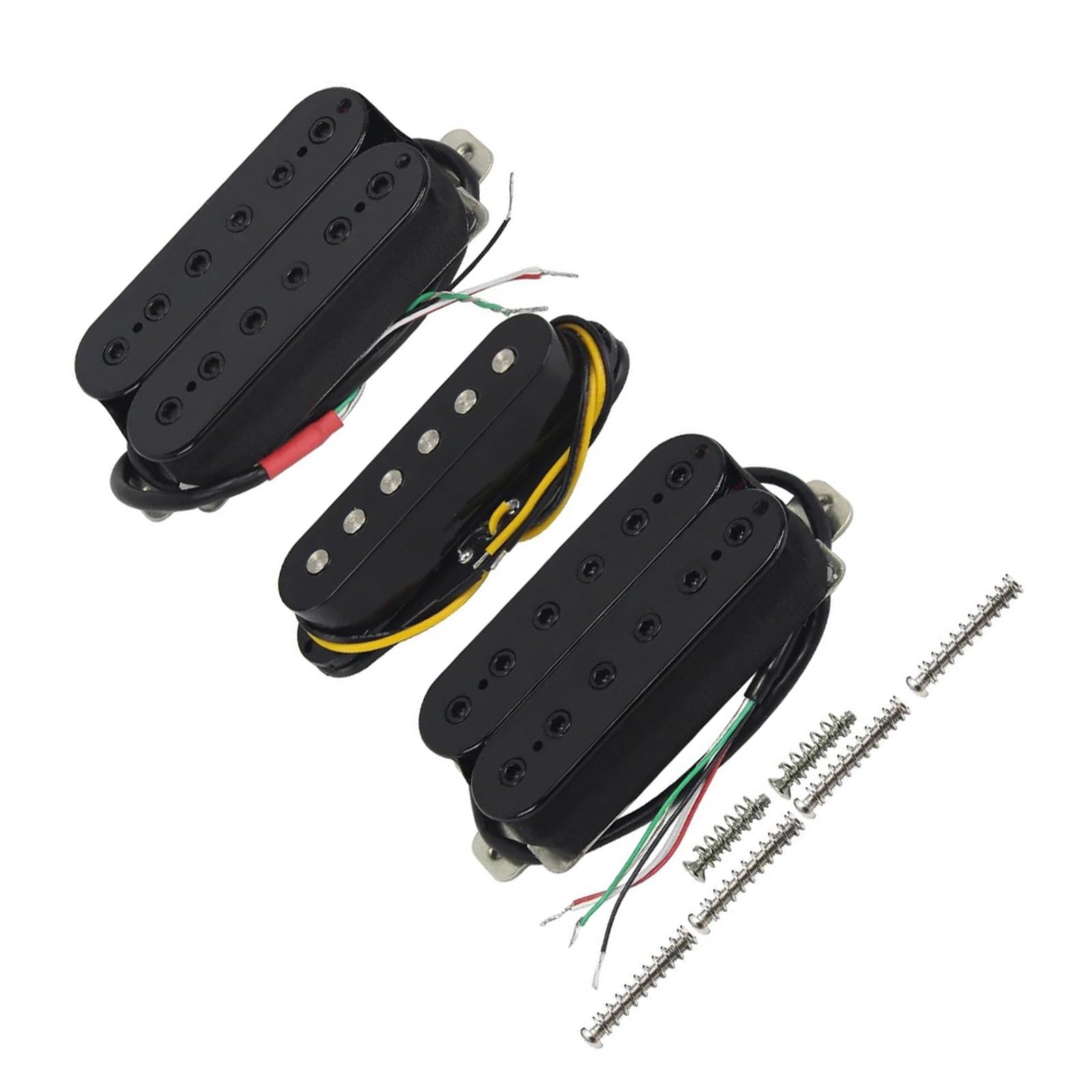 Set Di Pickup Da 3 Pezzi Per Chitarre Acustiche Con Magnete Ceramico A Bobina Singola O Doppia(Black Set)