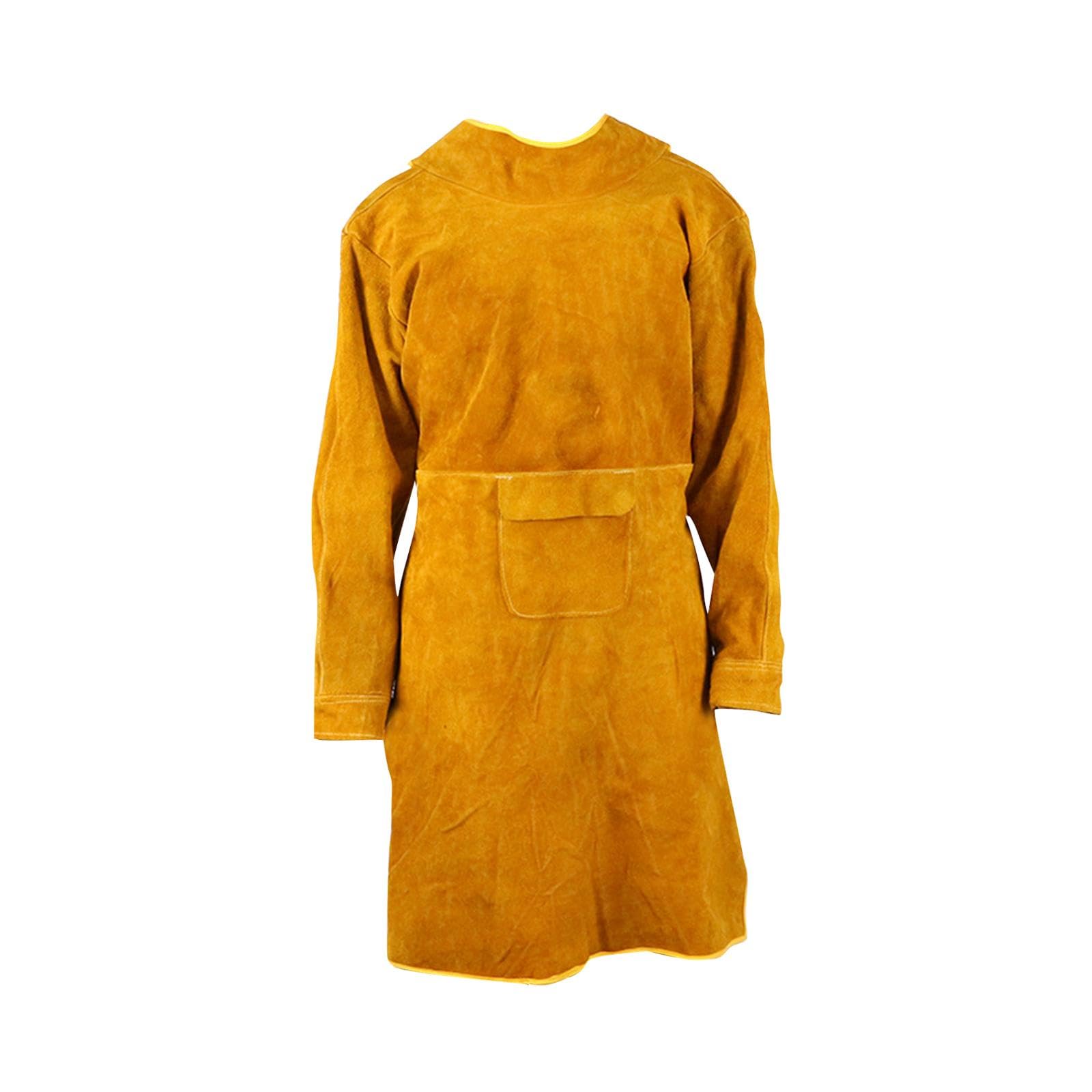 Welding Apron Anti Flame Apparel Welding Jacket Comfortable with Neck Sleeve 120cm-image-21