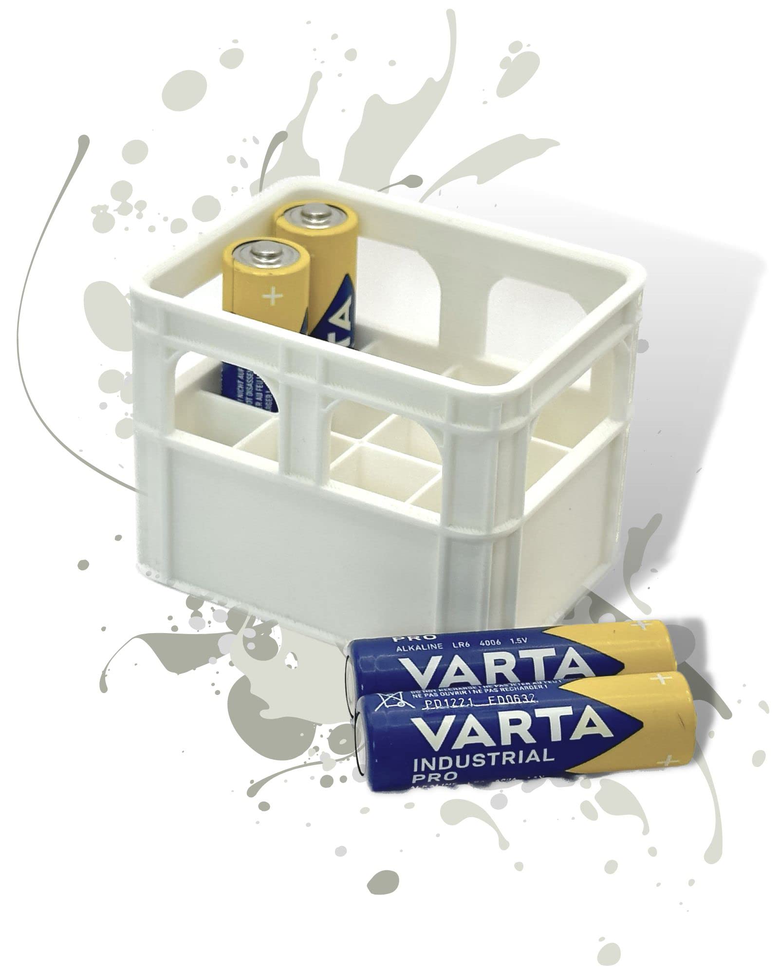 Batterie Bier Kasten Batteriekasten Batteriekiste Batteriebox Aufbewahrungsbox Minikiste Minibox für Aufbewahrung von Batterien AA, AAA, 9V, Leerkiste 