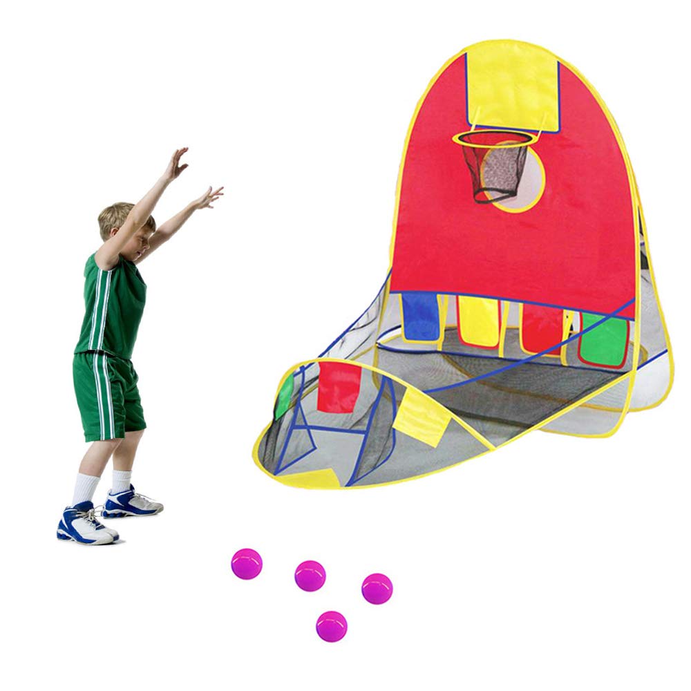 Buy Portable Ball Shooting Tent, Kid Foldable Pop Up Playing Tent Goal