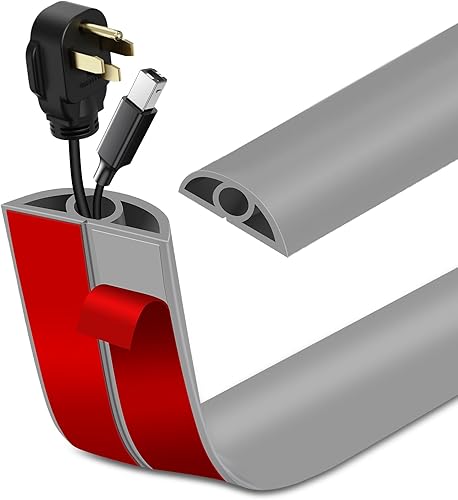 Miniatura 23 de Cubierta de Cable para Suelo Autoadhesiva Ocultador de Cables Cubiertas de Cable de Extensión para Suelo para Protector de Cable de Alimentación