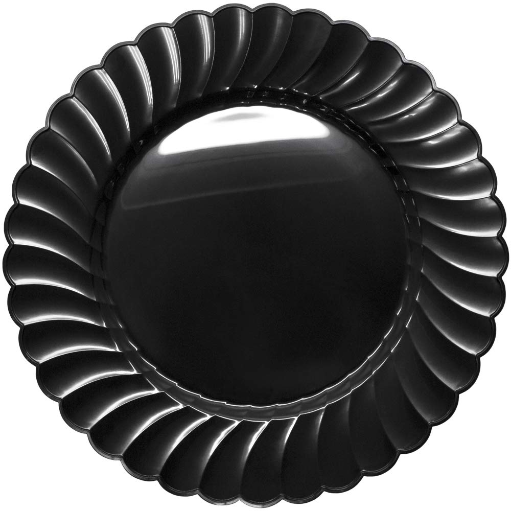 Karat 10" PS Black Scalloped Plate