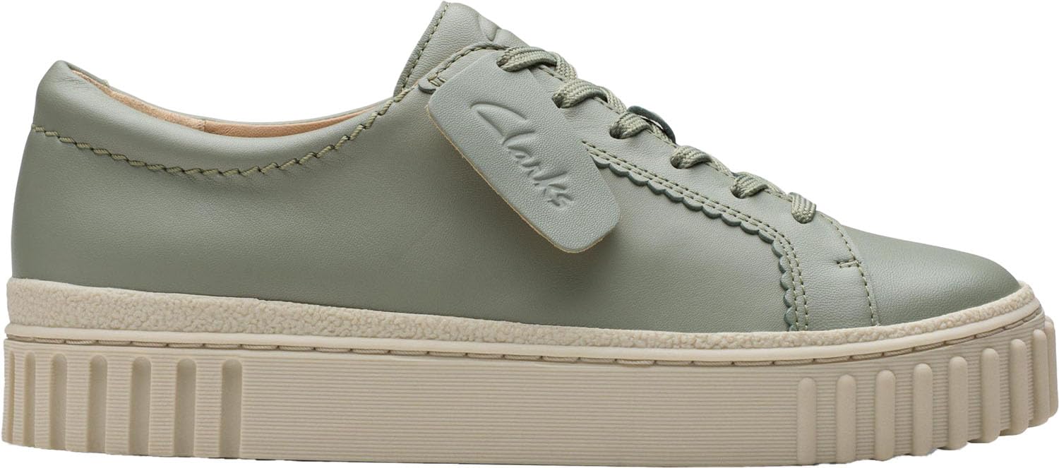 Clarks Mayhill Walk Womens Light Green Lea, 3.5