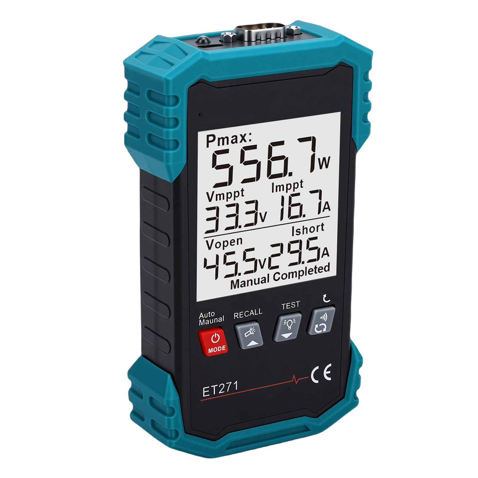 Cocoarm Tester per Pannelli Solari, Materiale ABS, Analizzatore di Moduli Fotovoltaici con Protezione da Sovratensione, LCD da 3,2 Pollici per Tecnici Che Misurano Energia Solare da 0 a 2000 W