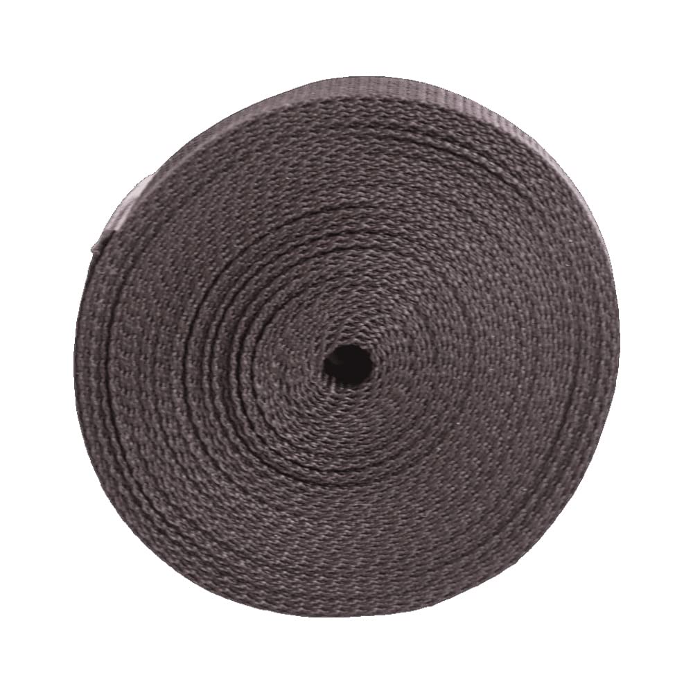 Polypropylene Webbing Straps 20mm 25mm 30mm 38mm 40mm 50mm Tape Backpack Luggage Straps Crafts Outdoor DIY Colours Lengths (25mm/10m, Grey)