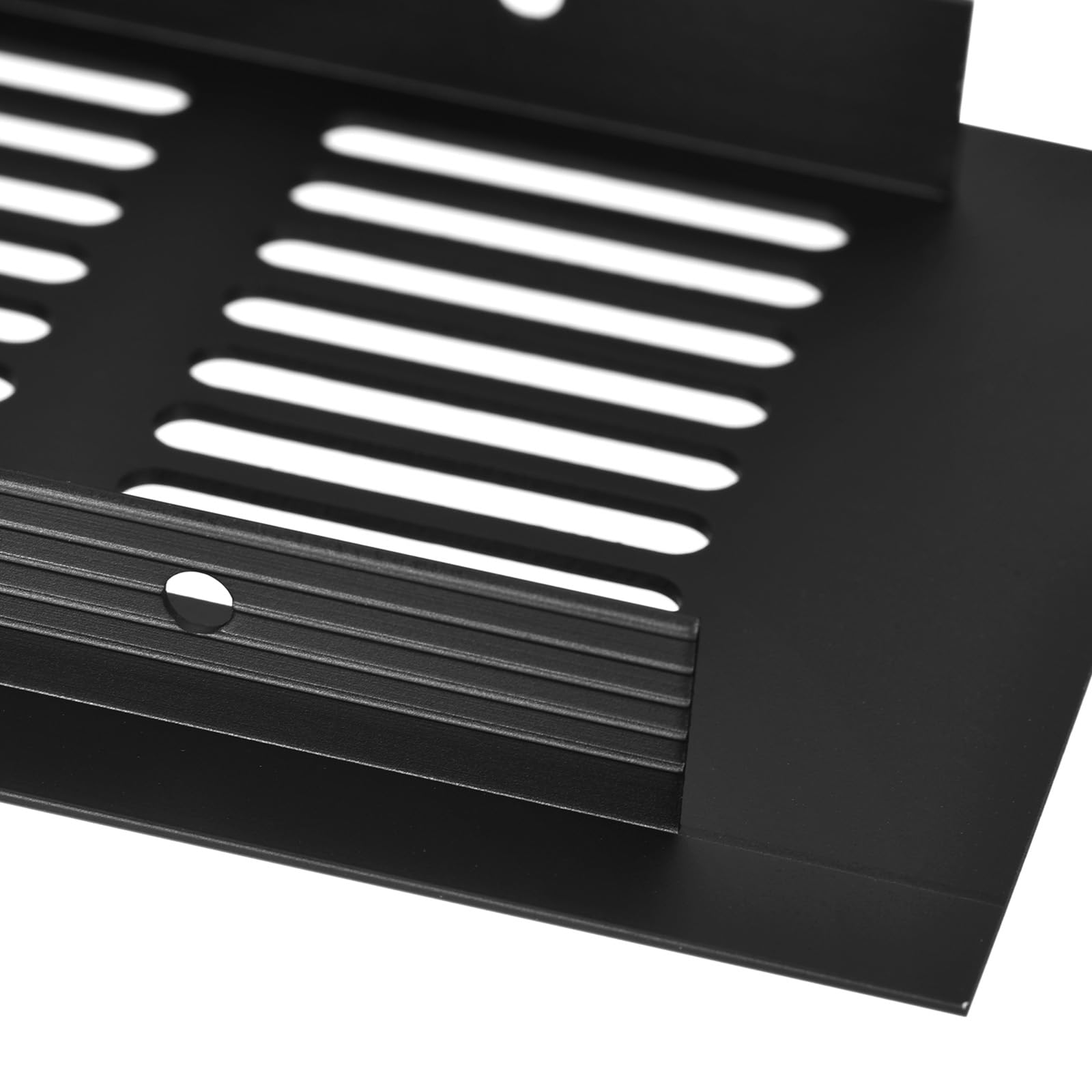 uxcell 1pcs Rectangle Ventilation Grille Aluminum Alloy Mesh Air Vent Cover Louvered Ventilation Cover for Cabinet Wardrobe Shoe Cabinet Closet 350x80mm / 13.78"x3.15" - Image 3