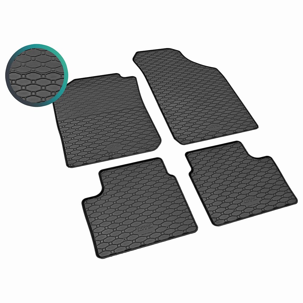 Car Lux Duo AR07016 + AR07025 - Conjunto de Alfombra Protector Maletero de Goma y Alfombrillas de Goma a Medida para Dacia Spring Desde 2022